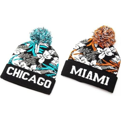 Circle Knitted Beanie Factory Wholesale Customized Hat Jacquard Knitted Custom Winter Hat Make Your Design