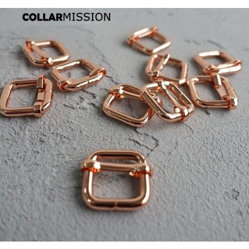 15mm Metal Non-Welded plating Roller Pin Adjuster Buckles For Backpacks Straps shoes Bags Cat Dog Collar DIY Accessories LXK15M
