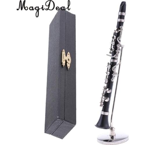 Miniature ABS Plastic Black Musical Instrument with Box for 1/12 Dollhouse Music Room Table Decor Children Toy Gift