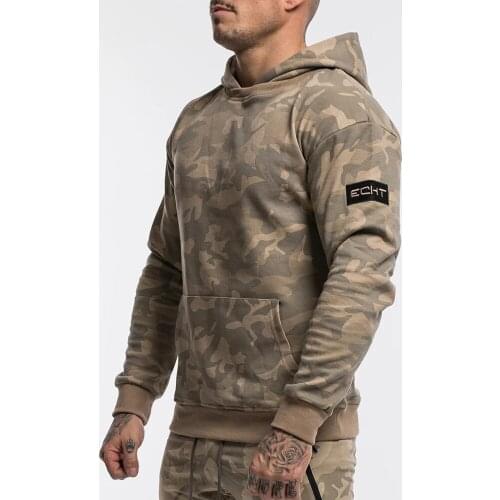 Mens Hooded Sweatshirt, Pure Cotton, Used In Gymnasium, Fitness, Sports, Tops, Fashion Camouflage Clothing, Mens Clothing