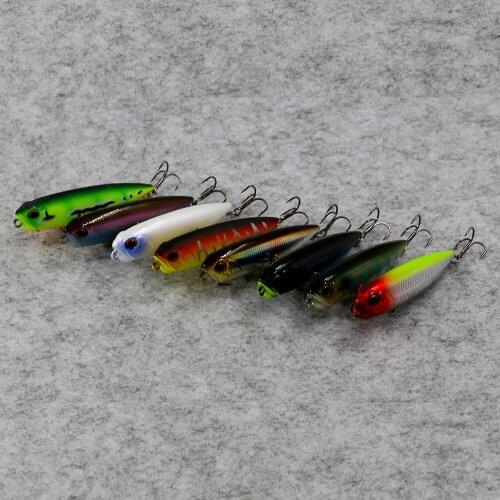 65mm 5.5g Plastic Wobbler Fishing Lure Surface Z-Shaped Pencil Topwater Hard Bass Bait Fishing Tackle
