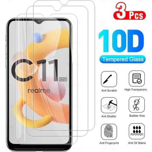 Full Cover Screen Protector Realmy C11 Glass Tempered Glasses HD Protective Phone Film For Realme C11 C 11 11C 2021 glass 6.52"