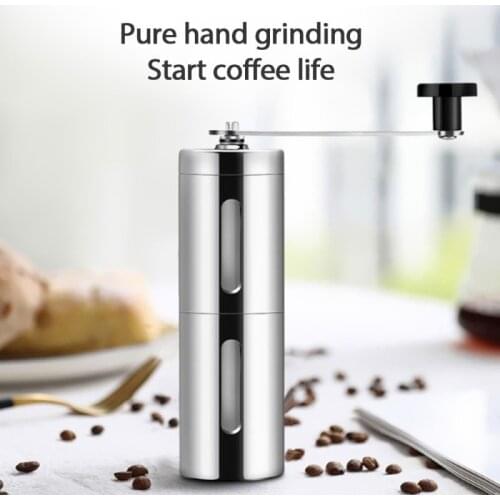Portable Manual Coffee Bean Grinder Stainless Steel Handmade Coffee Grinding Machine Kitchen Travel Cafe Mill Tools