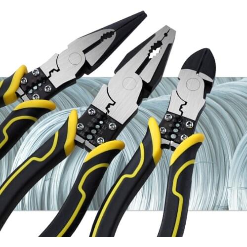 Industrial Grade Wire Cutters CR-V Labor-Saving Diagonal Pliers Multifunctional Eectrician Stripper Crimper Cutting Hand Tool