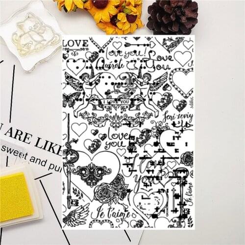 11*16CM Angel Of Love Transparent Clear Stamps / Silicone Seals Roller Stamp For DIY Scrapbooking Photo Album/Card Making