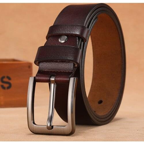 110 120 130 140 150 160 170cm Plus Size Men Belts High Quality Genuine Leather LONG Large Pin Buckle Male Belts Waist for Mens