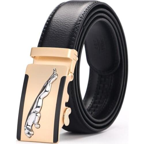 New leather strap male automatic buckle belts for men authentic girdle trend mens belts ceinture Fashion designer jean belt y12