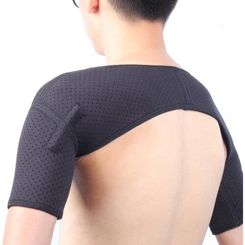Sports Shoulder Safety Gym Fitness Back Support Shoulder Bandage Pad Adjustable Warm Breathable Shoulder Belt Strap