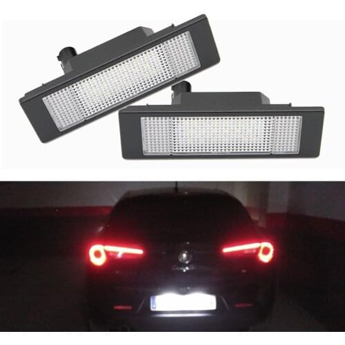 For Alfa Romeo 156 159 166 Brera GT LED License Plate light Car styling LED Tail light Automotive White Led Lights