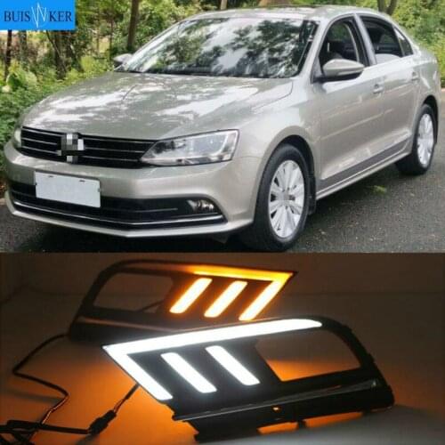LED DRL Daytime Running Light Daylight For Volkswagen VW Jetta Sagitar MK6 2015-2018 car styling driving