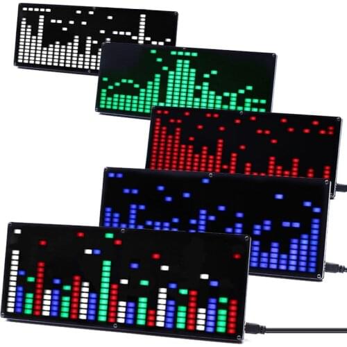 1SET LED music spectrum production kit 1624 segment rhythm light level indicator light DIY