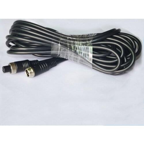 Vehicle cord Surveillance video extension cable M12 aviation head male to female 4P 20 meter double shield wire