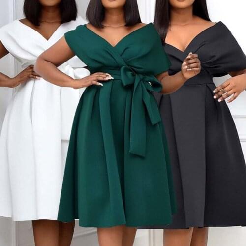 High Quality Women Dress Bow Elegant Wedding Party Dresses For Women 2021 Summer Plus Size Women Clothing S-XXXL Femme Vestidos