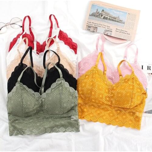 Women Bras Lingerie Padding Sexy Underwear Bralette Fashion Brassiere Female Sports Intimates Sleeping Underwear Bralette Tops