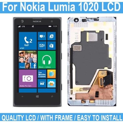 4.5" For Nokia Lumia 1020 LCD Touch Screen For Nokia Lumia 1020 Display Digitizer Assembly Replacement Repair Parts With Frame