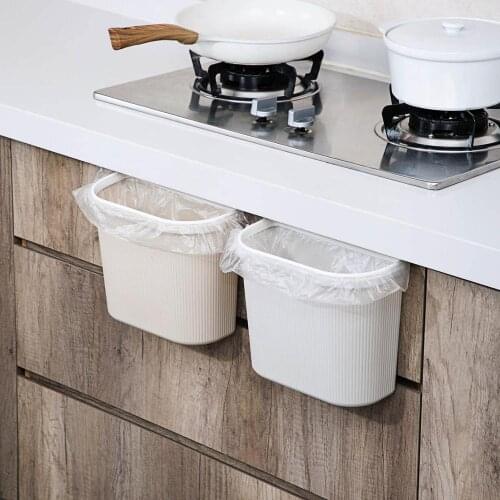 1pc Kitchen Cabinet Hanging Trash Can Waste Bins Garbage Storage Bin Box Bedroom Garbage Can Dustbin Household Trash Bin