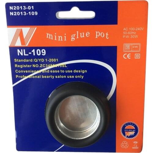 1 pc EU/US 30W Mini Hot Glue Pot Hot Fusion Hair Extension Tools professional hair extension tool- beauty salon