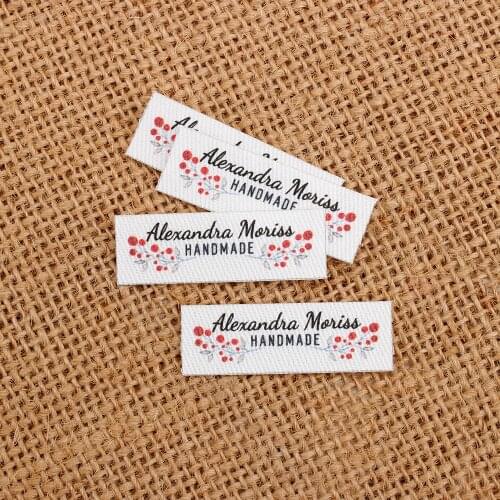 128pcs Custom Ironing Labels, Logo or Text, Personalized Brand , Cotton printed labels,Custom Design (TB3049)