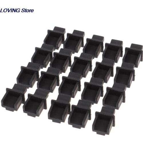 20pcs RJ45 protective soft rubber cover network connector end cover router connection end dust plug