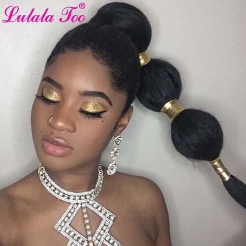 30inch Kinky Straight Bubble Ponytail African American Wrap Synthetic Drawstring Afro Puff Pony Tail Hair Extensions