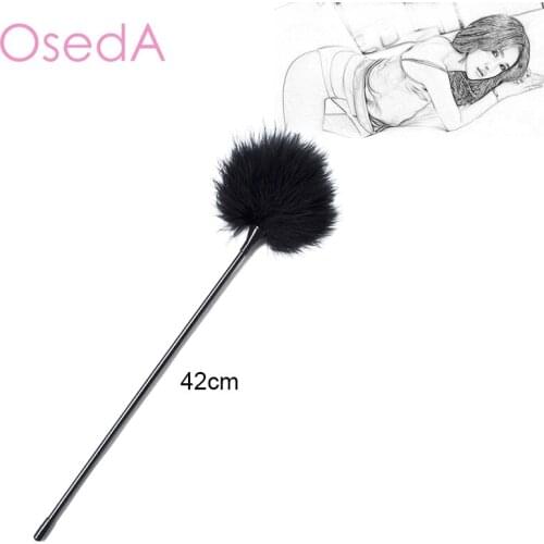 42cm Flirting Tickler Whip Bird Feather Flogger fetish Sex Toy Products Bondage Slave Erotic BDSM for Couples Women Adult Games