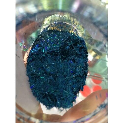 Free-Shipping Blue Holographic Color Shining Solvent resistant Nail Glitter Dust Powder for Nail Art DIY decoration