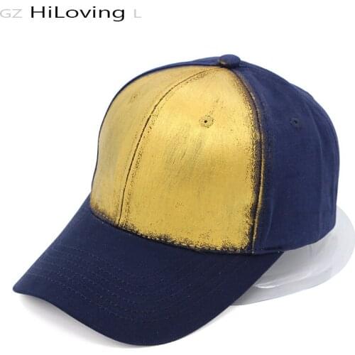 GZHilovingL News Summer Spring Women Men Couple Gold Metallic Baseball Hat Caps Unisex Adjustable Solid Cotton Snapback Cap Hats