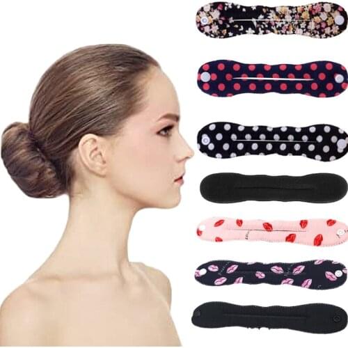 Deft Bun Hair Styling Towel Sponge Scrunchies for Women Girls Ponytail Holder Bun Maker Clips Twist Tool Girls Hair Accessories