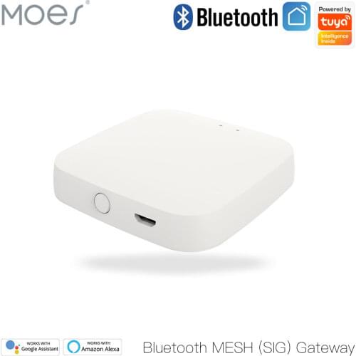 Moes Tuya Bluetooth Gateway Hub Smart SIG Mesh WiFi Smart Life APP Remote Control Work with Alexa Google Home