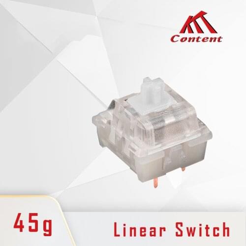 KKT White V2/Burgundy Keyboard Switch, Linear Switch, SMD 3-Pin Switch With Lubrication