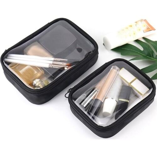 Waterproof Transparent Cosmetic Bag Women Make Up Case Travel Zipper Clear Makeup Beauty Wash Organizer Bath Toiletry Bags Kit