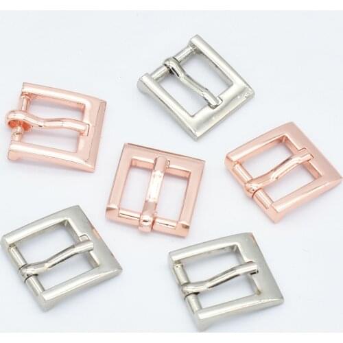 Rose gold Sliver Strap Buckle Square Center Bar Buckles Pin buckle Plated Buckle Belt Buckle Bracelet Buckle For Bag Luggag Shoe