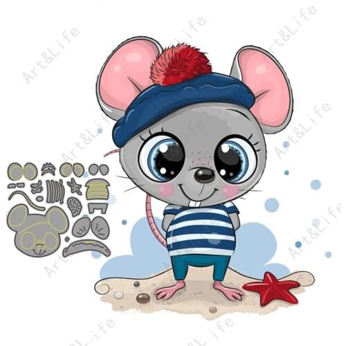 Cute Mouse Scrapbooking New Arrival 2021 Metal Stencils for Steel Cutting Dies Scrapbooking Layering Die Stencils Clever Boy