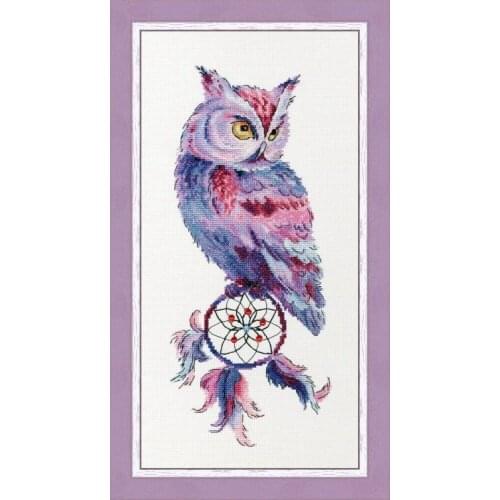 MM Dream catcher and owl cross stitch package animal 18ct 14ct 11ct cloth cotton thread embroidery DIY handmade needlework