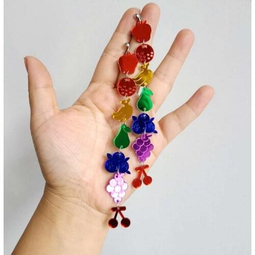 Fashion Acrylic fruit Pear Apple Pomegranate Cherry Banana Blueberry Fruit Accessory