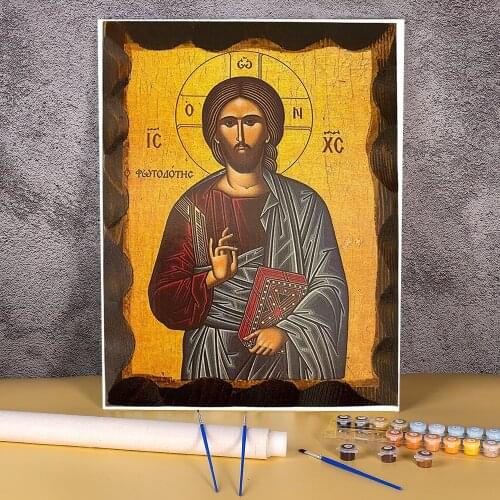 Region Orthodox Icon Paint By Numbers Complete Kit Acrylic Paints 40*50 Picture By Numbers Photo New Design For Handiwork