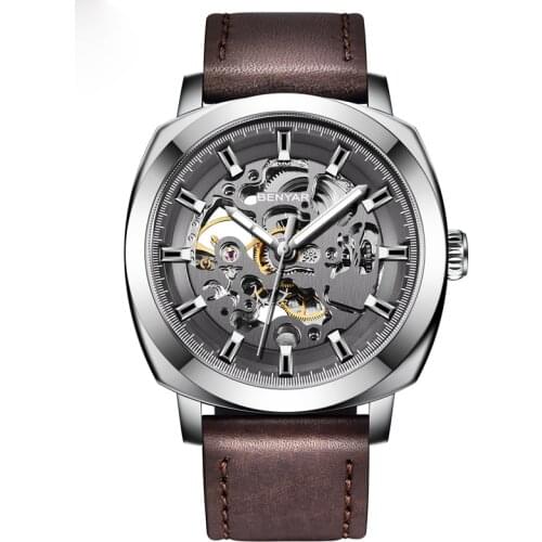 Fashion Top Brand Luxury Men Mechanical Watch Casual Waterproof Automatic Self Wind Mechanical Watches for men Reojes De Hombre