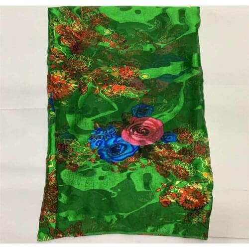 2021 Latest High Quality 5 Yards African Soft Silk Fabric For Garment Neat Embroidery On For Lady Dress Silk Fabric! LXF6626