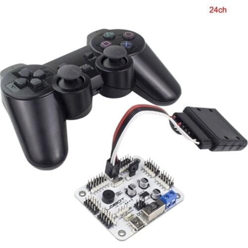 6 24 32 Channel Robot Servo Motor Control Board & PS2 Controller + Receiver for Hexapod manipulator Mechanical Arm Bipedal