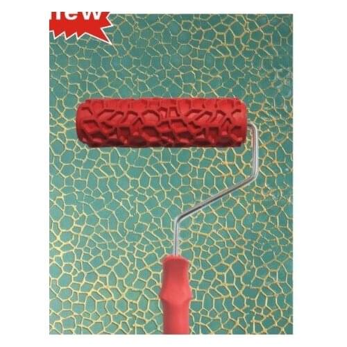 7" Coconut Pattern Rubber Roller Embossed Texture Pattern Paint Roller Home Decoration Paint Brush Background Wall Tool 7 Inch