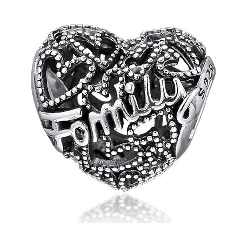 Family Heart Beads Bracelet Friends Free Shipping Wholesale 2020 Jewelry Making Fashion Women Silver 925 Charm