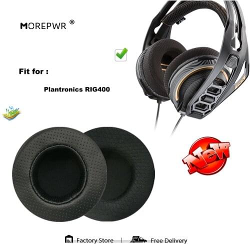 Replacement Ear Pads for Plantronics RIG 400 RIG-400 RIG400 Headset Parts Leather Cushion Velvet Earmuff Earphone Sleeve Cover