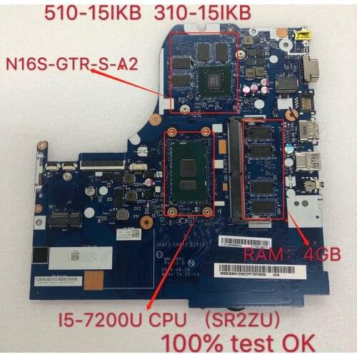 Applicable to 510-15IKB notebook motherboard I5-7200U VGA(2G) number NM-A981 FRU 5B20M31176 5B20M31139 5B20M31251 5B20M31108