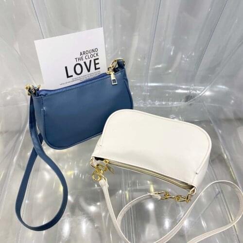 Retro Handbags For Women PU Leather Shoulder Totes Underarm Vintage Chains Top Handle Bag Female Small Subaxillary Bags Clutch