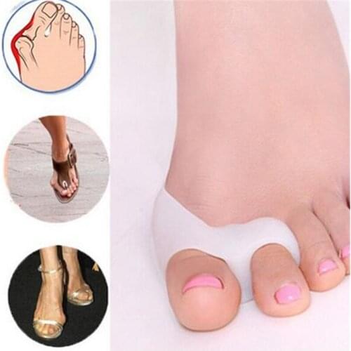 2PCS=1Pair Gel Foot Care Tool Bunion Corrector Bone Big Toe Protector Hallux Valgus Straightener Toe Spreader Pedicure