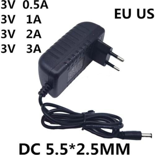 1PCS AC / DC Adapter DC 3V 0.5A 1A 2A 3A AC 100-240V Converter power Adapter 5Volt 1000MA Power Supply Charger EU US Plug