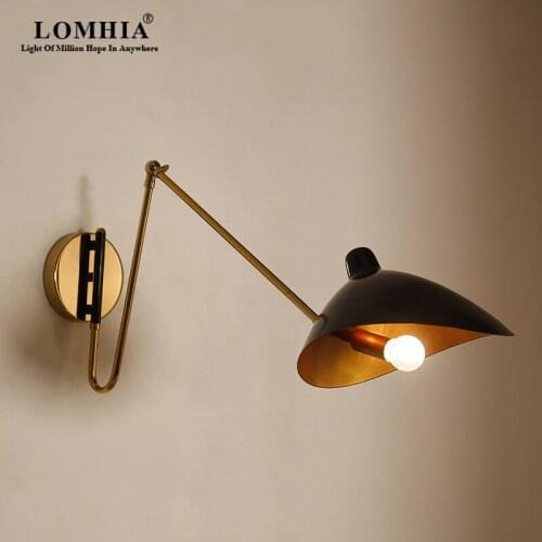 Postmodern Aluminum Wall Lamp lights sconce rotatable Nordic led bedroom bedside Hallway Aisle lighting fixtures
