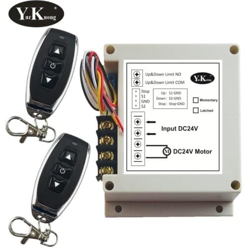 External Button Remote Control Motor Wireless Switch 24V 40A 600W Forwards Reverse Stop Up Down Stop Remote Control Switches