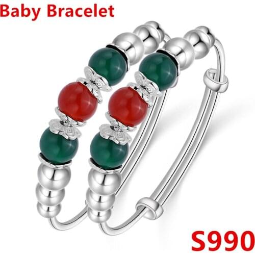 High Jewelry 100% Sterling Silver S990 Bracelet Baby Girl Boy Gift Childrens Jewelry Gift Bracelet
