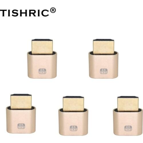 TISHRIC HDMI-compatible Monitor Emulator HDMI-compatible Dummy Plug HDMI-compatible Emulator Virtual Display For Bitcoin Mining